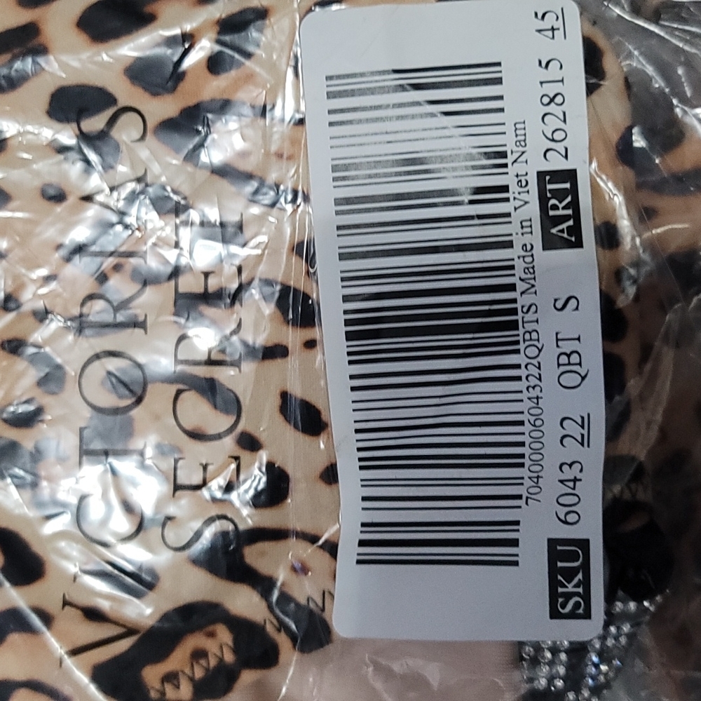 Victoria's Secret Leopard Print Shine Strap Bikini Bottom - Tan, Black - Picture 2 of 6